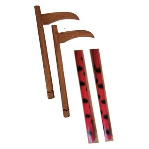 Martial Arts Oak Kama Pair & Black/Red Pair (Wooden)